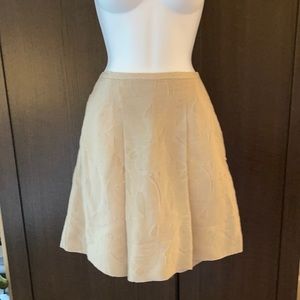 Silk/Cotton Raw-Edge Pattern Skirt - A-Line - SZ 2